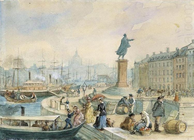 fritz von dardel Skeppsbron vid Gustav IIIs staty china oil painting image